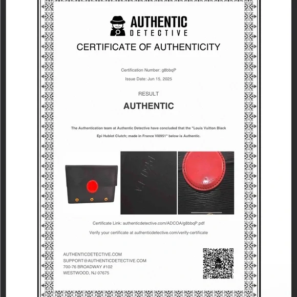Louis Vuitton LV Black Épi Hublot Clutch Bag with COA  EUC - Picture 3 of 16